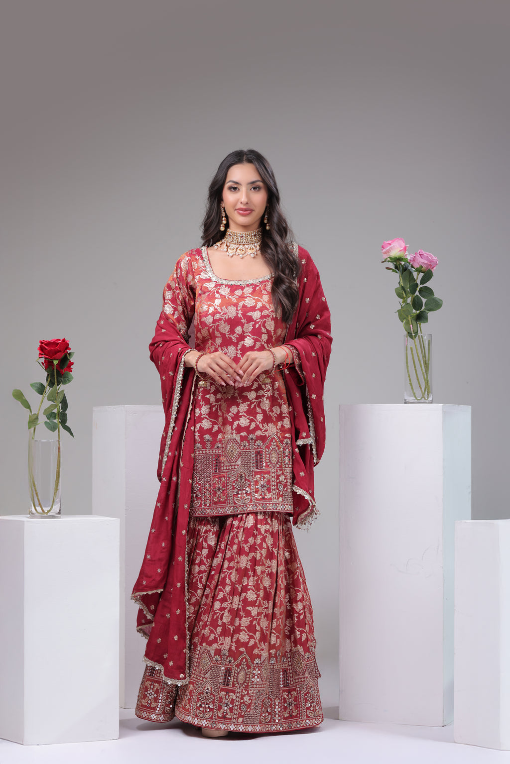 Dazzling Banarasi Gharara Suit