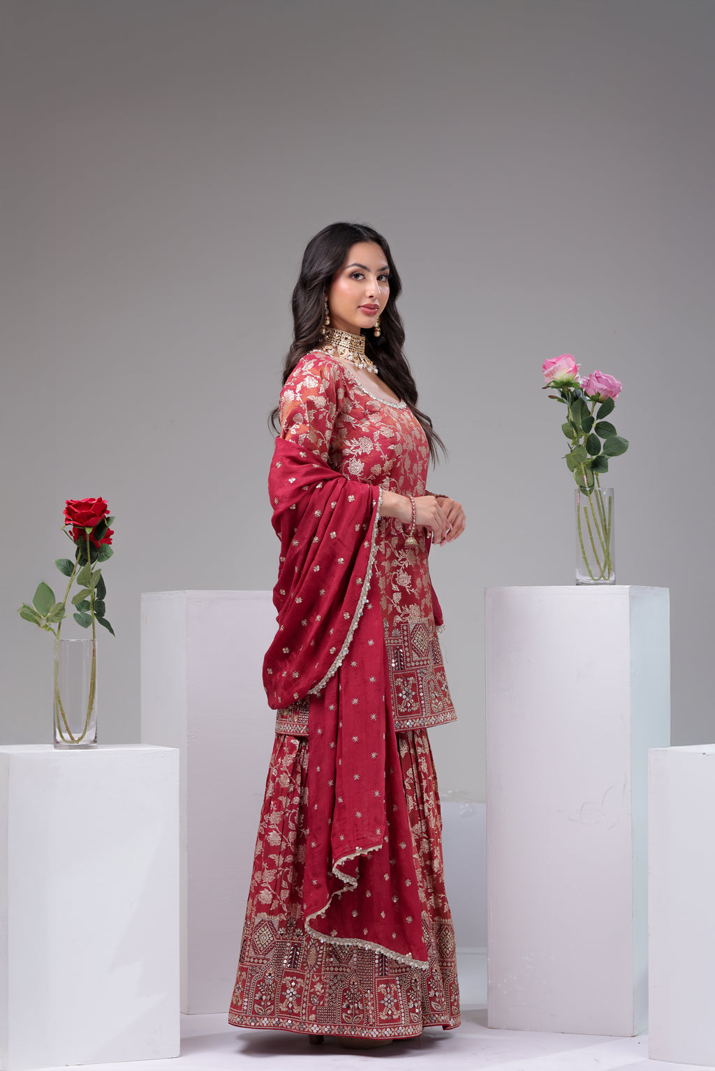 Dazzling Banarasi Gharara Suit