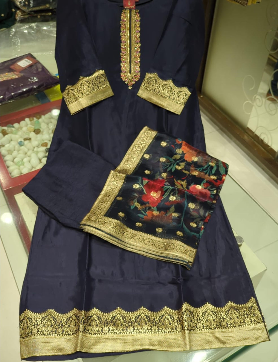 Charming Pant Suit With Banarsi Dupatta