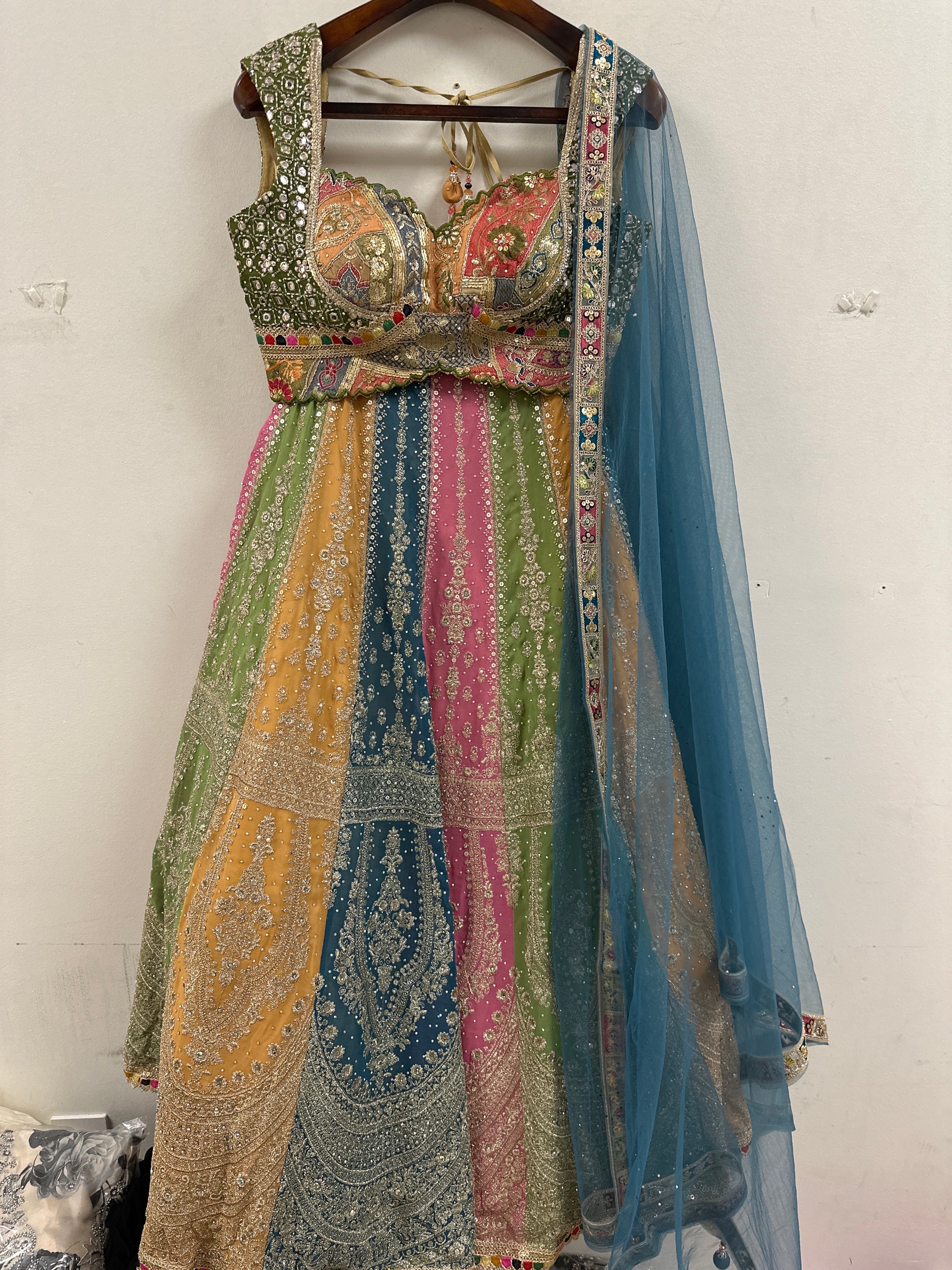 Colourful Embroidered Lehenga