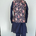 Ethnic look Floral Nehru Jacket kurta pajama