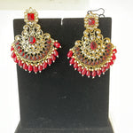 Long Faux Kundan Earrings