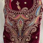 Velvet Suit With Detail Embroidery