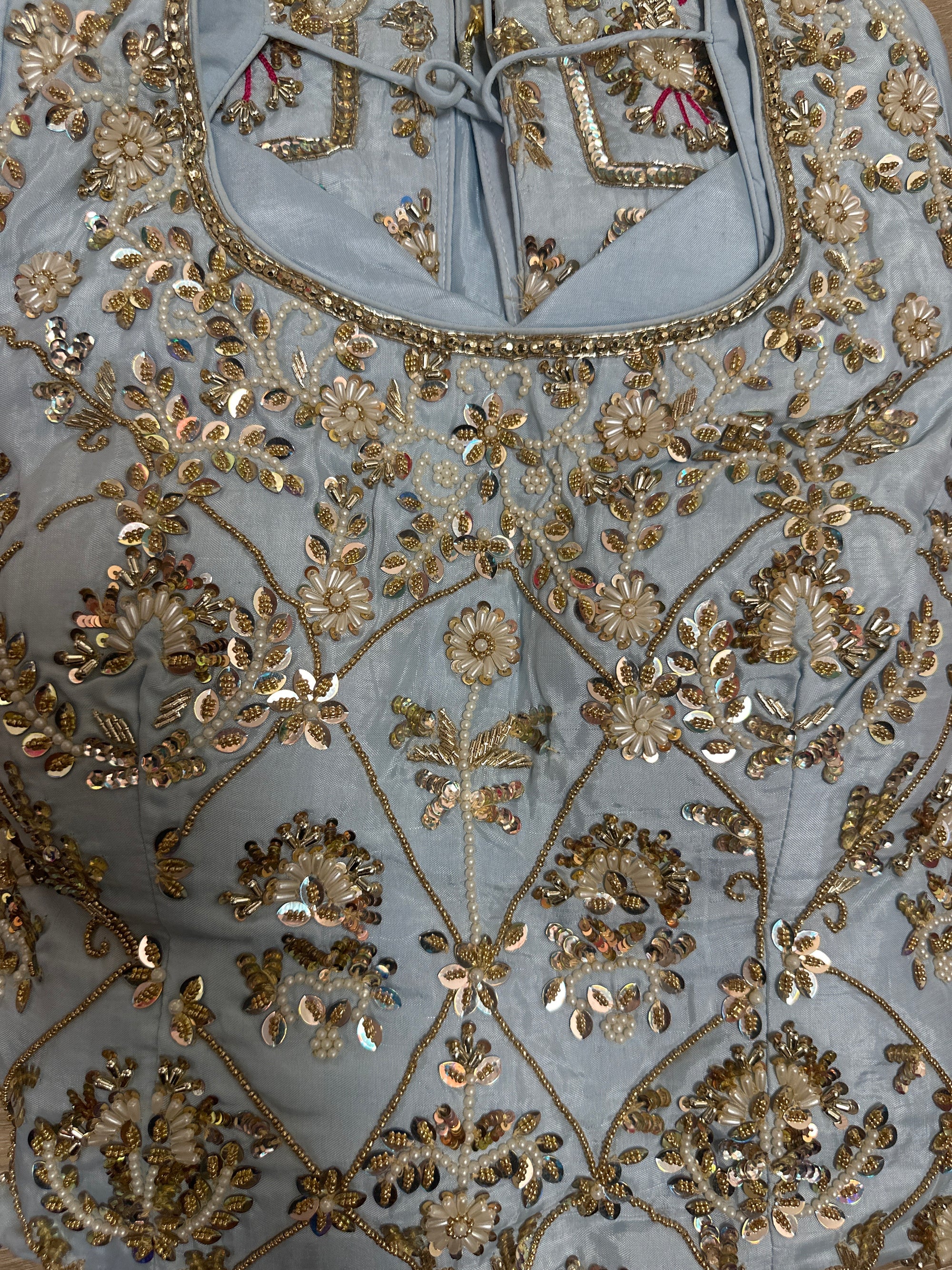 Pearl Embroidery Sharara Suit