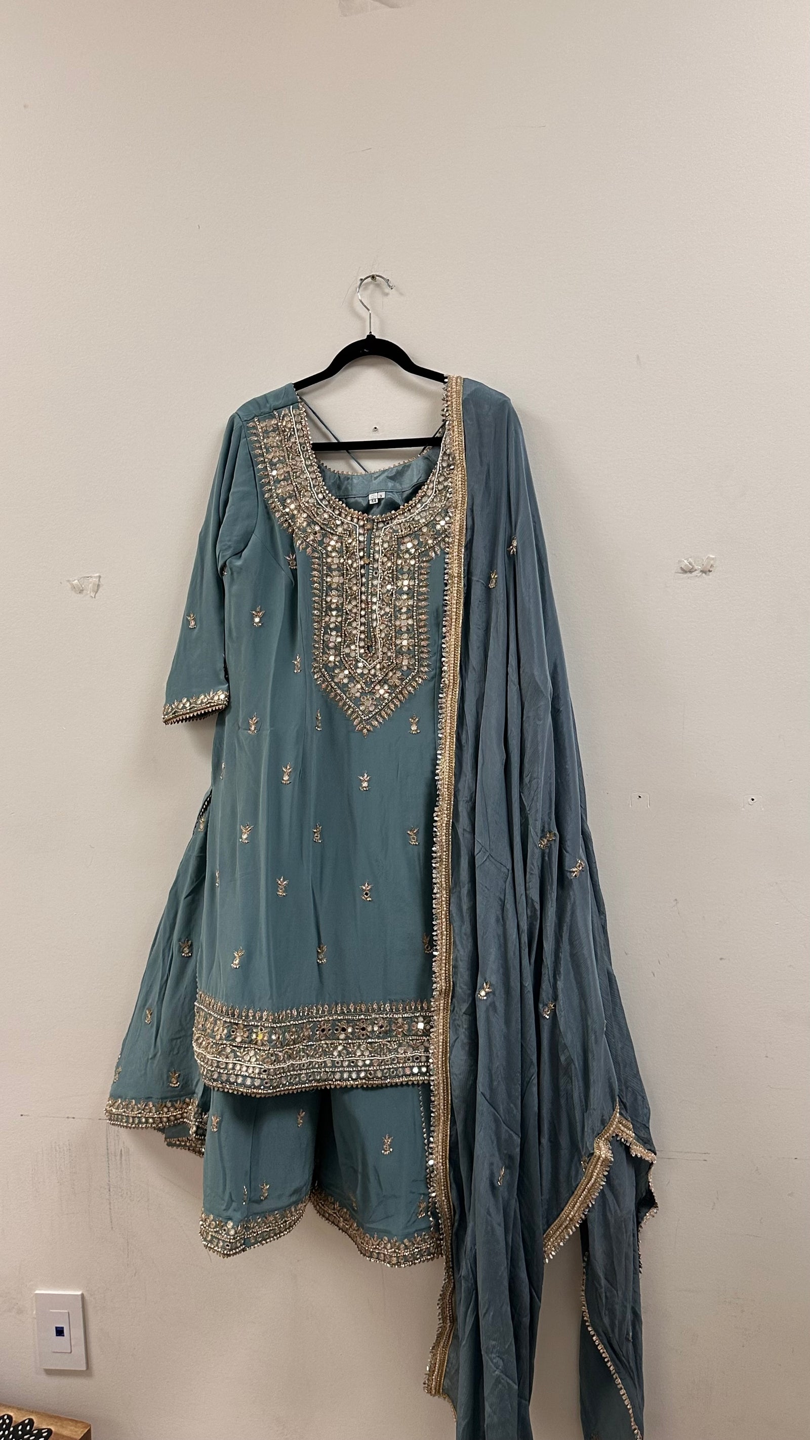 Pure Crepe Sharara Suit