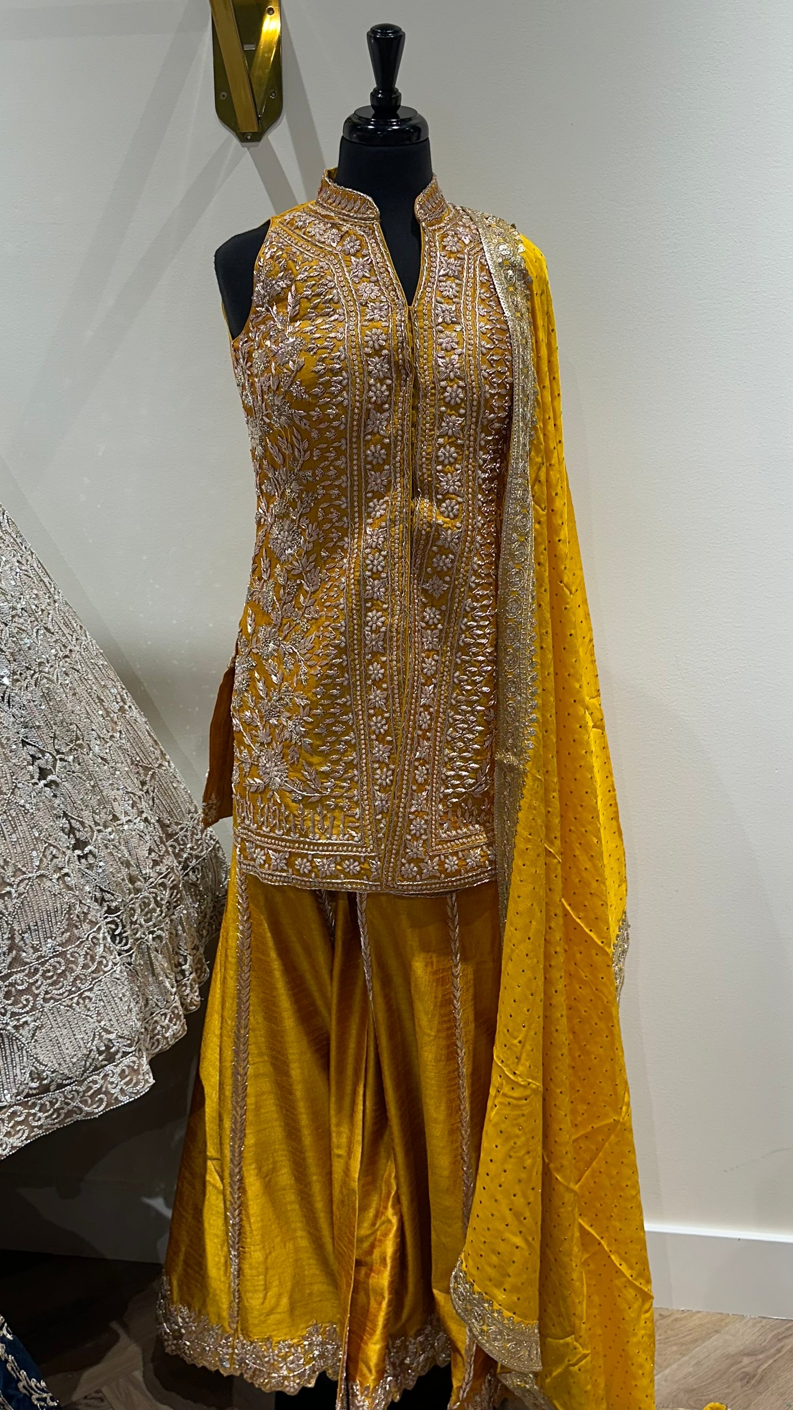 Heavy Dabka Work Gharara Suit