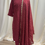 Plain Salwar Suit with seq Work Dupatta