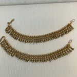 Pearl And Kundan Anklets