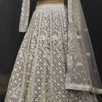 Thread Embroidery Lehenga Set