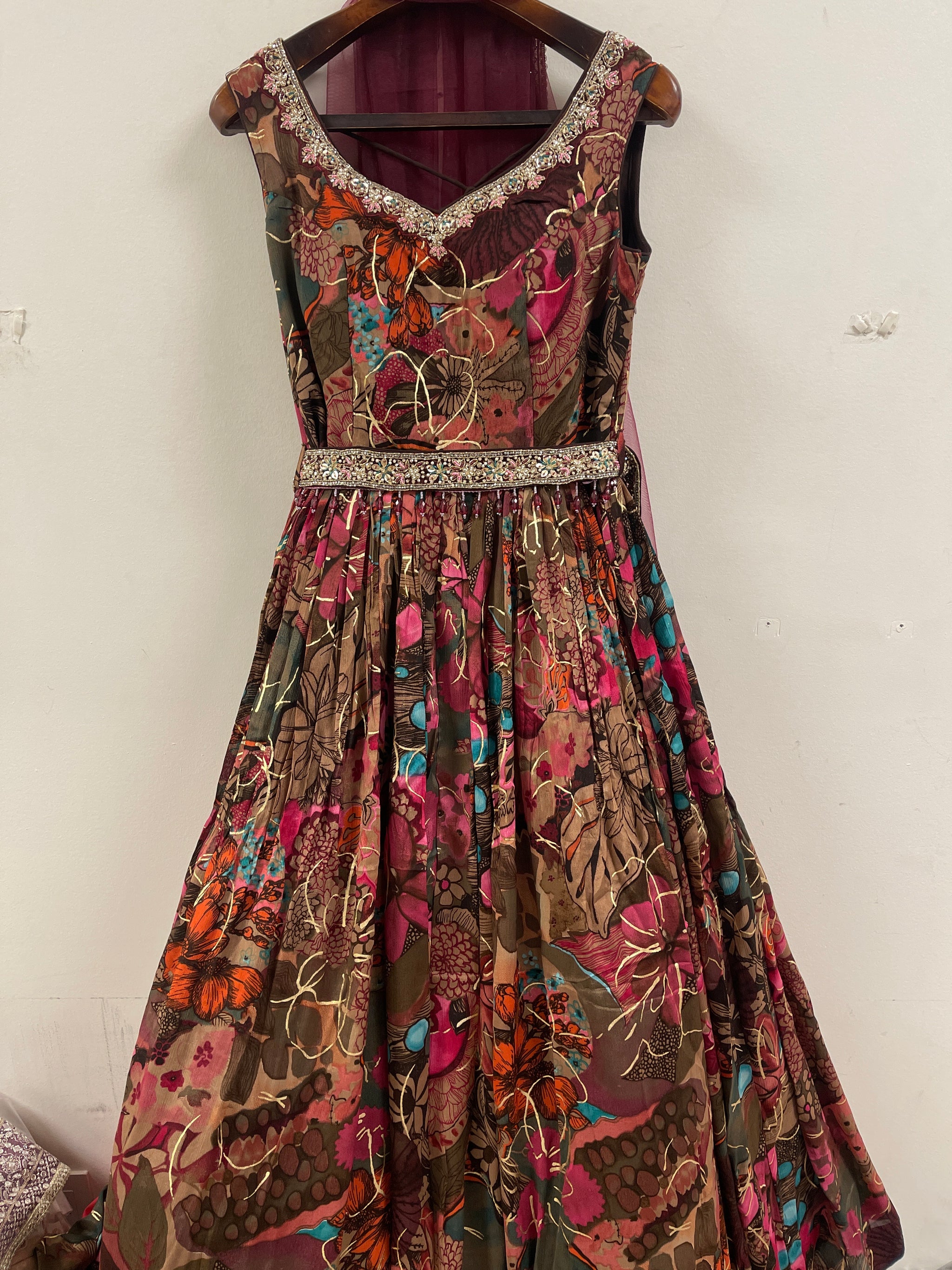 Stunning Printed Anarkali