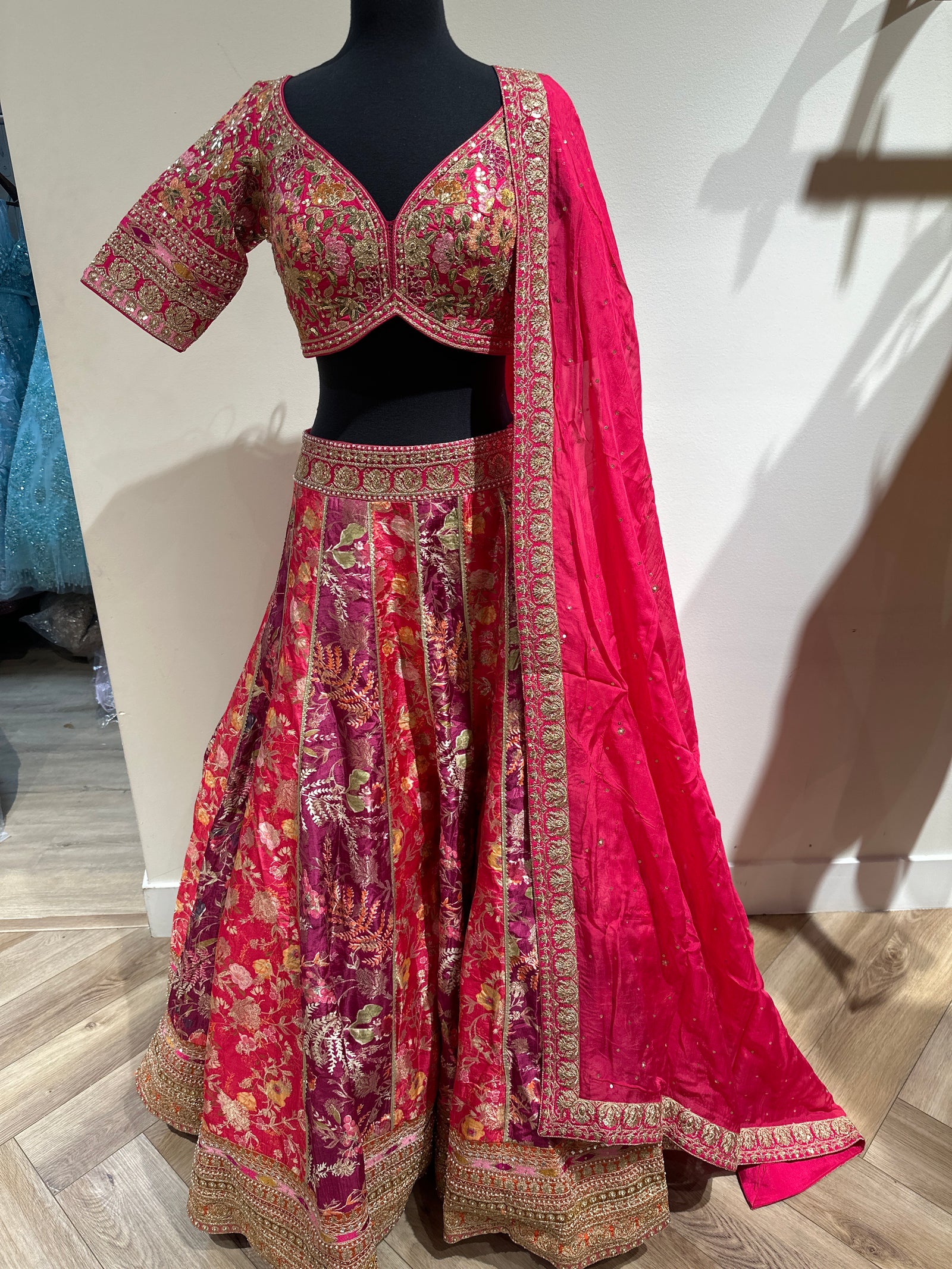 Multi Colour Banarsi Lehenga