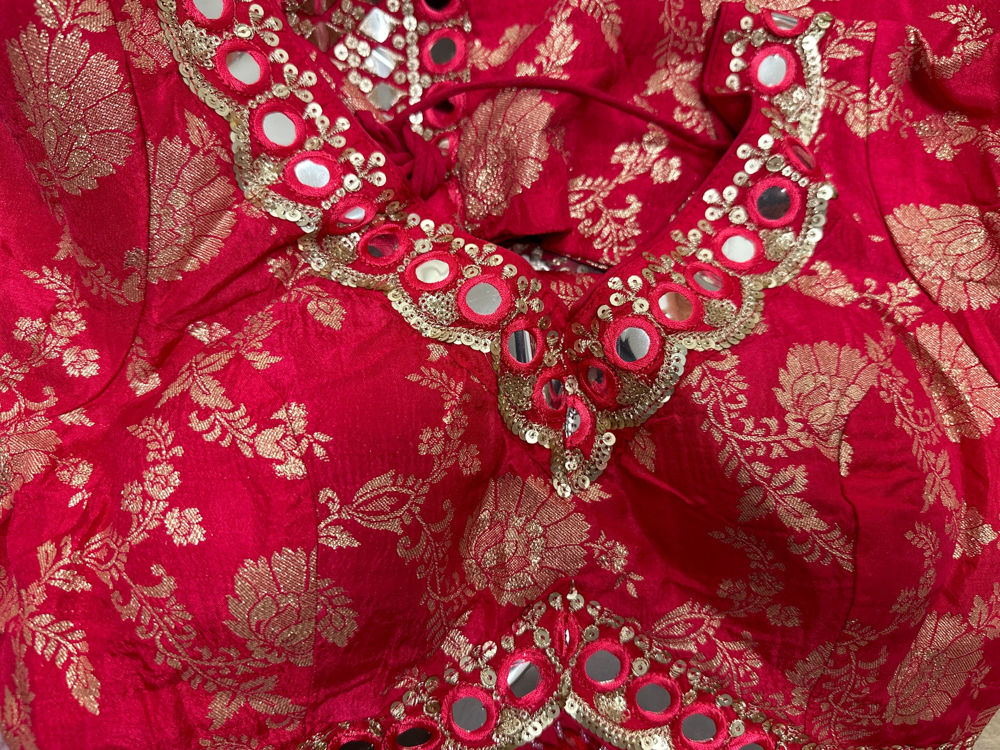 Stunning Banarasi Lehenga with Mirror work