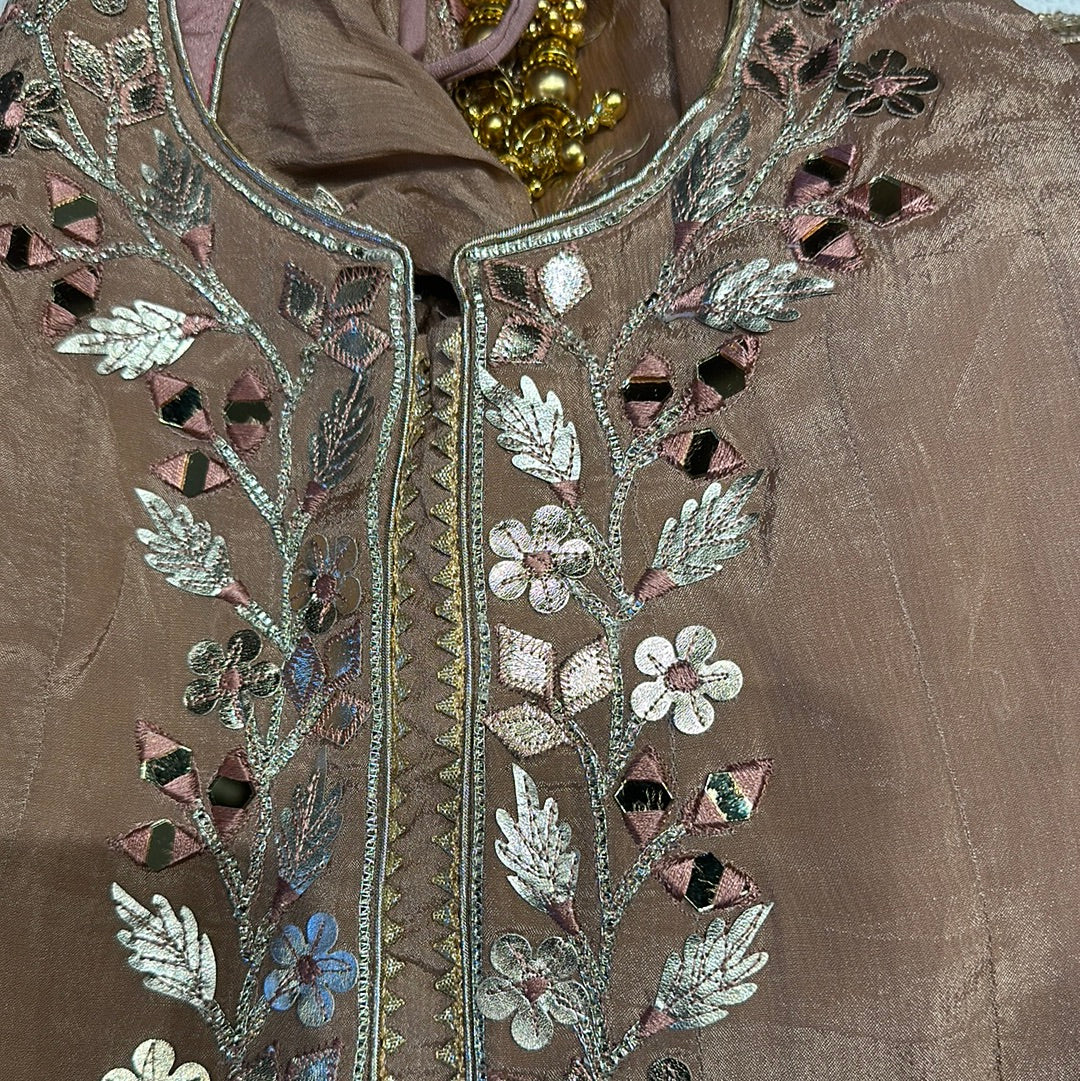 Anarkali Suit with Mirror Work