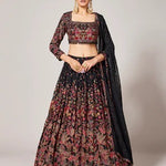 Thread Embroidery Lehenga Set