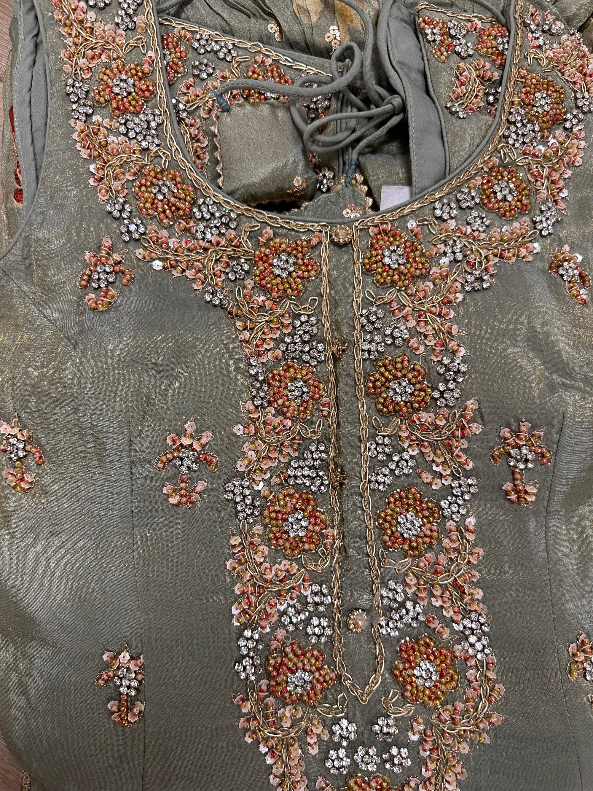 Motifs Embellished Shirt with Printed Sharara