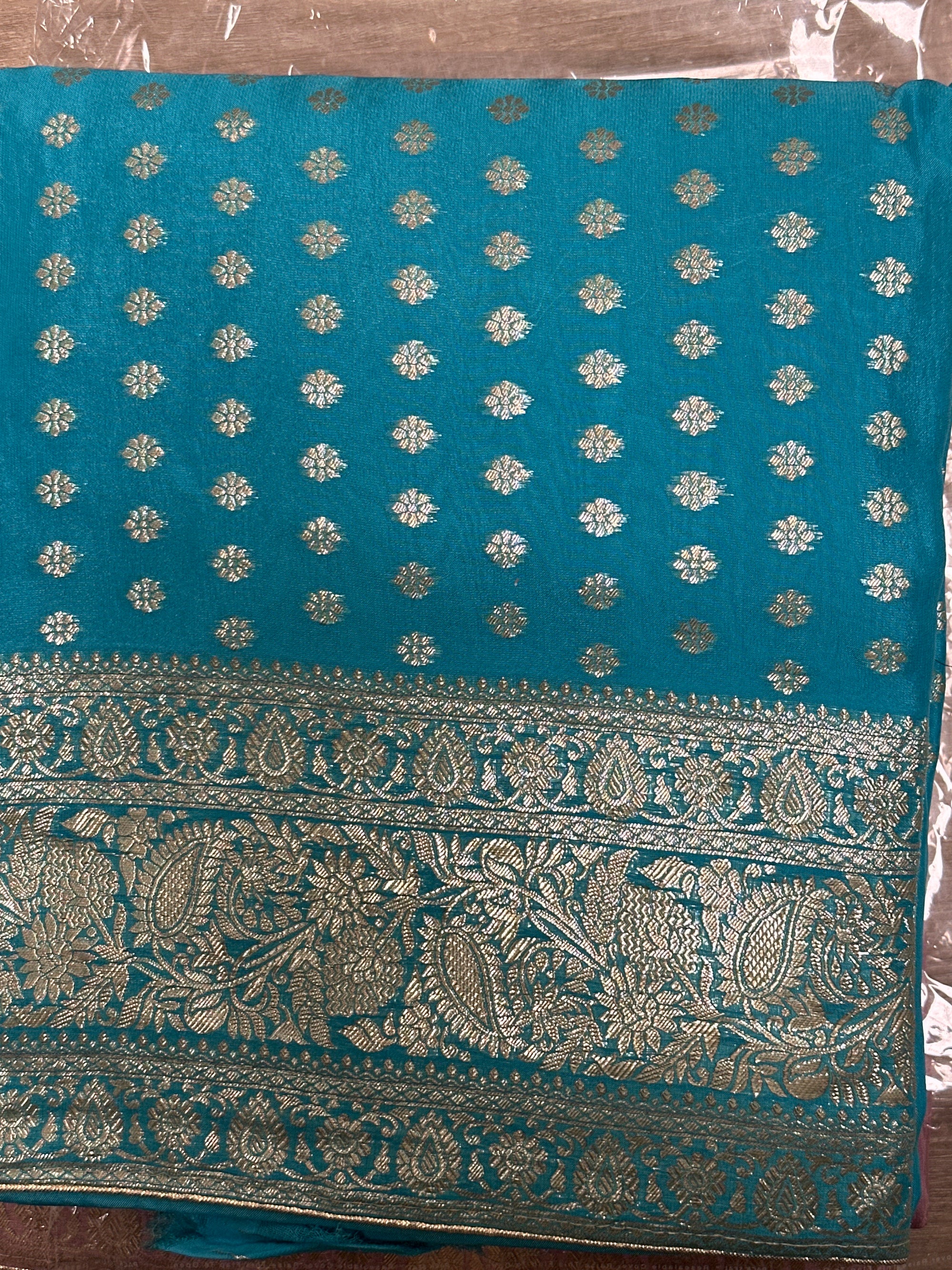 Elegant Banarasi Unstitched Suit