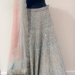 Sea-Green Thread and Sequence Lehenga