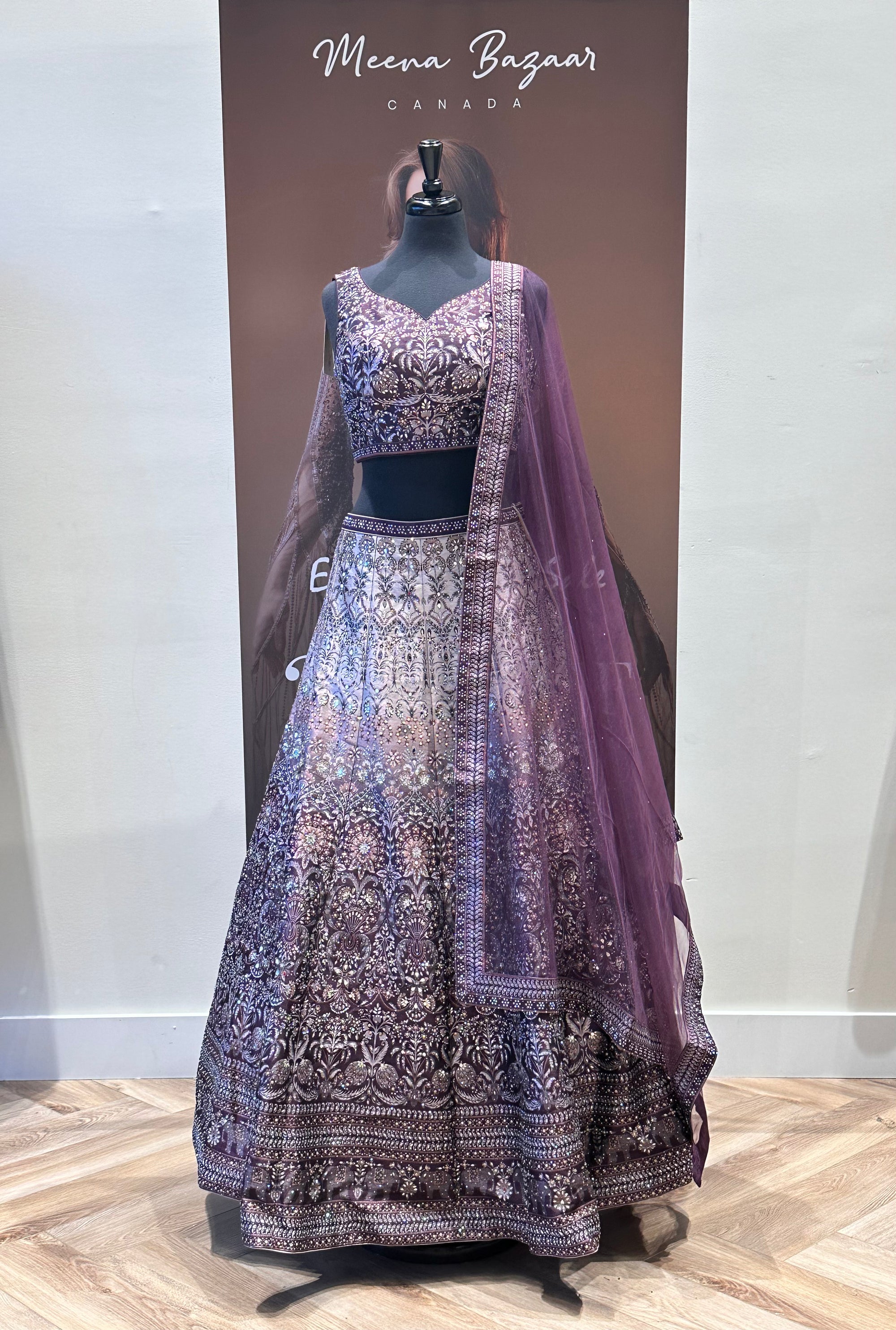 Two- Toned Bright Printed Lehenga