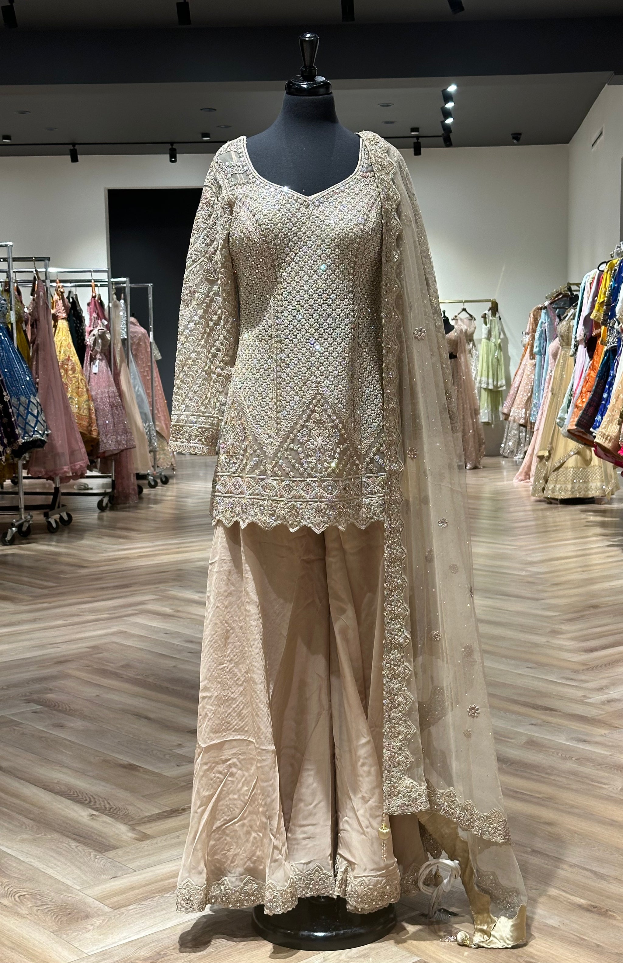 Ethnics Ensemble Featuring Sharara Suit