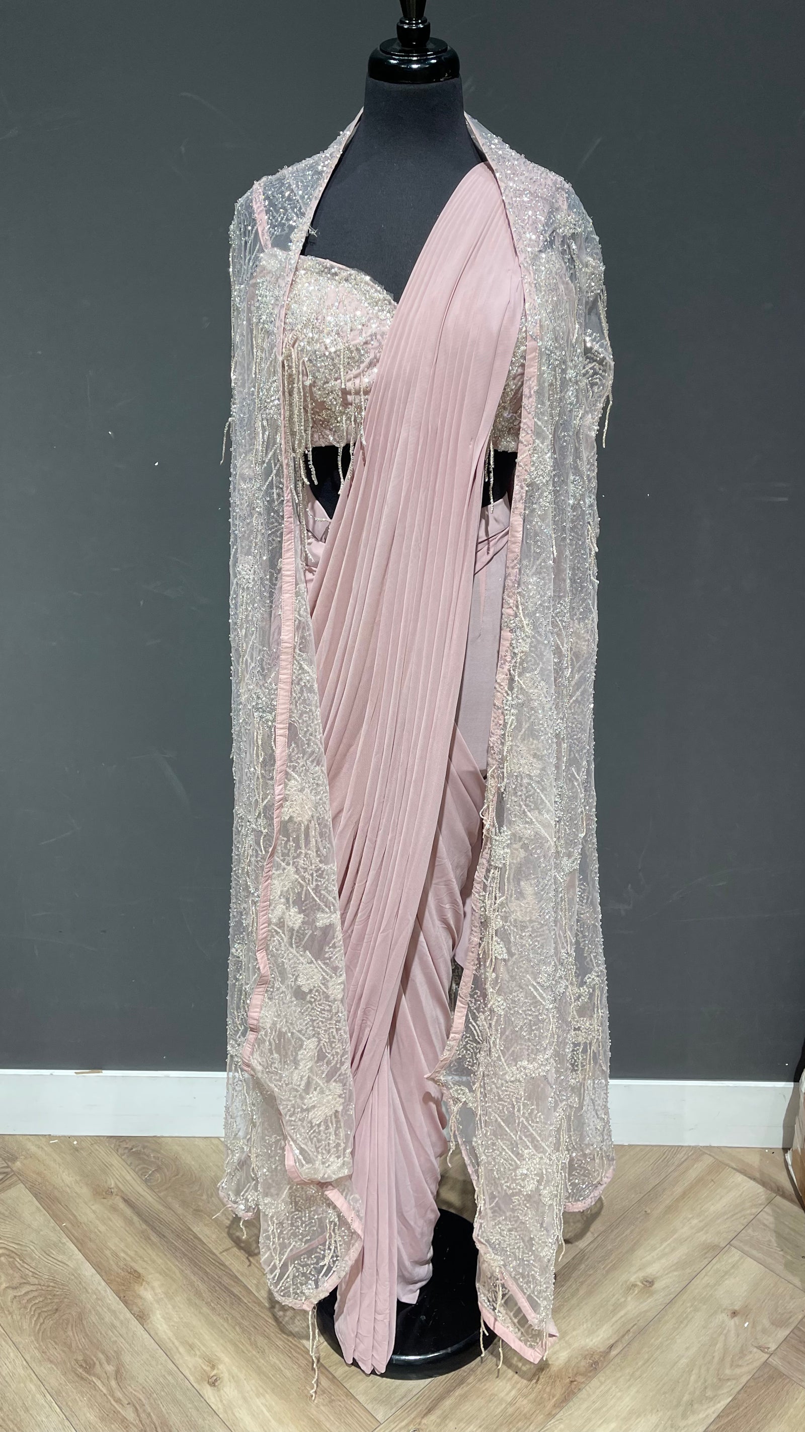 Stunning Drape Saree with Cape