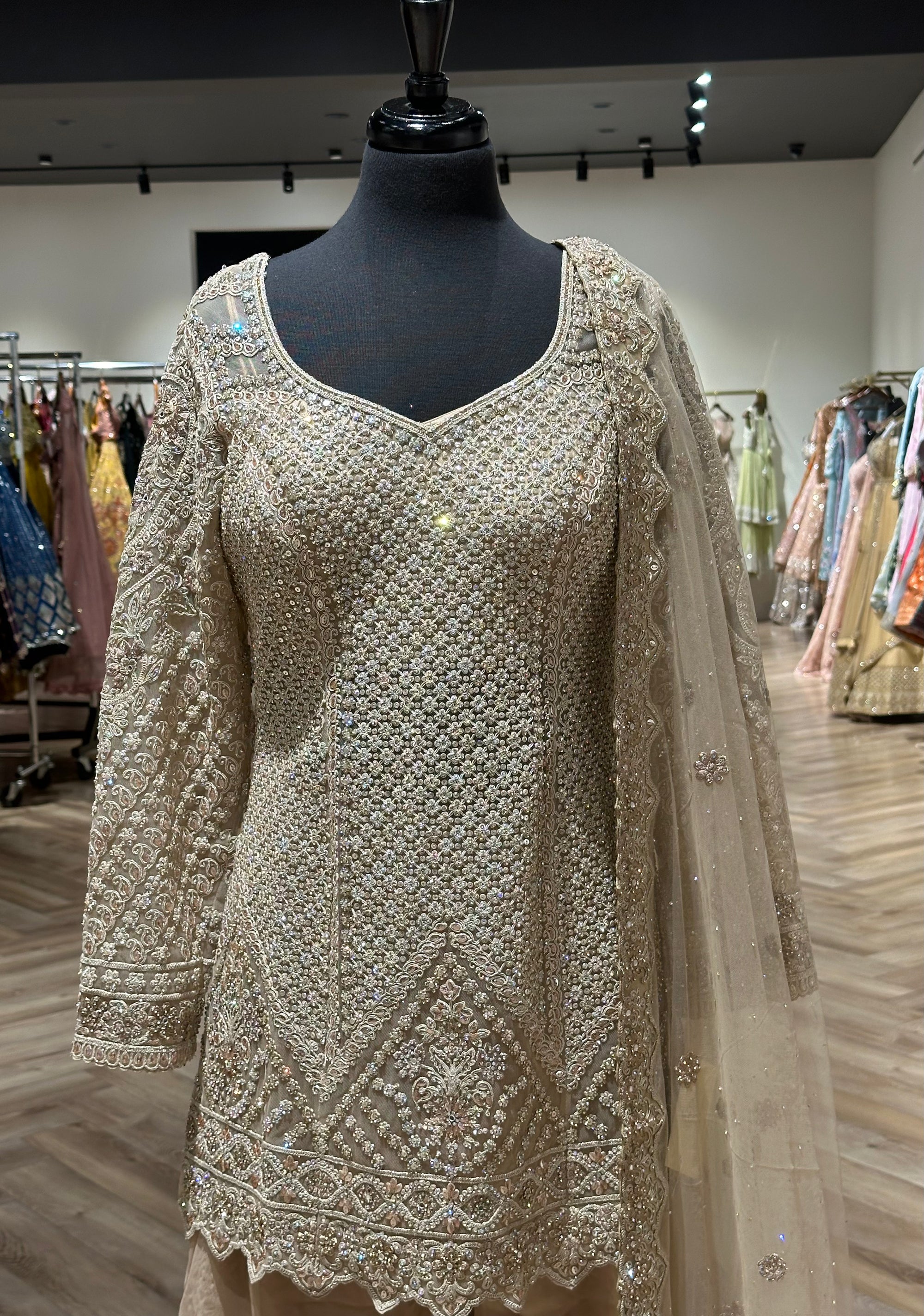 Ethnics Ensemble Featuring Sharara Suit