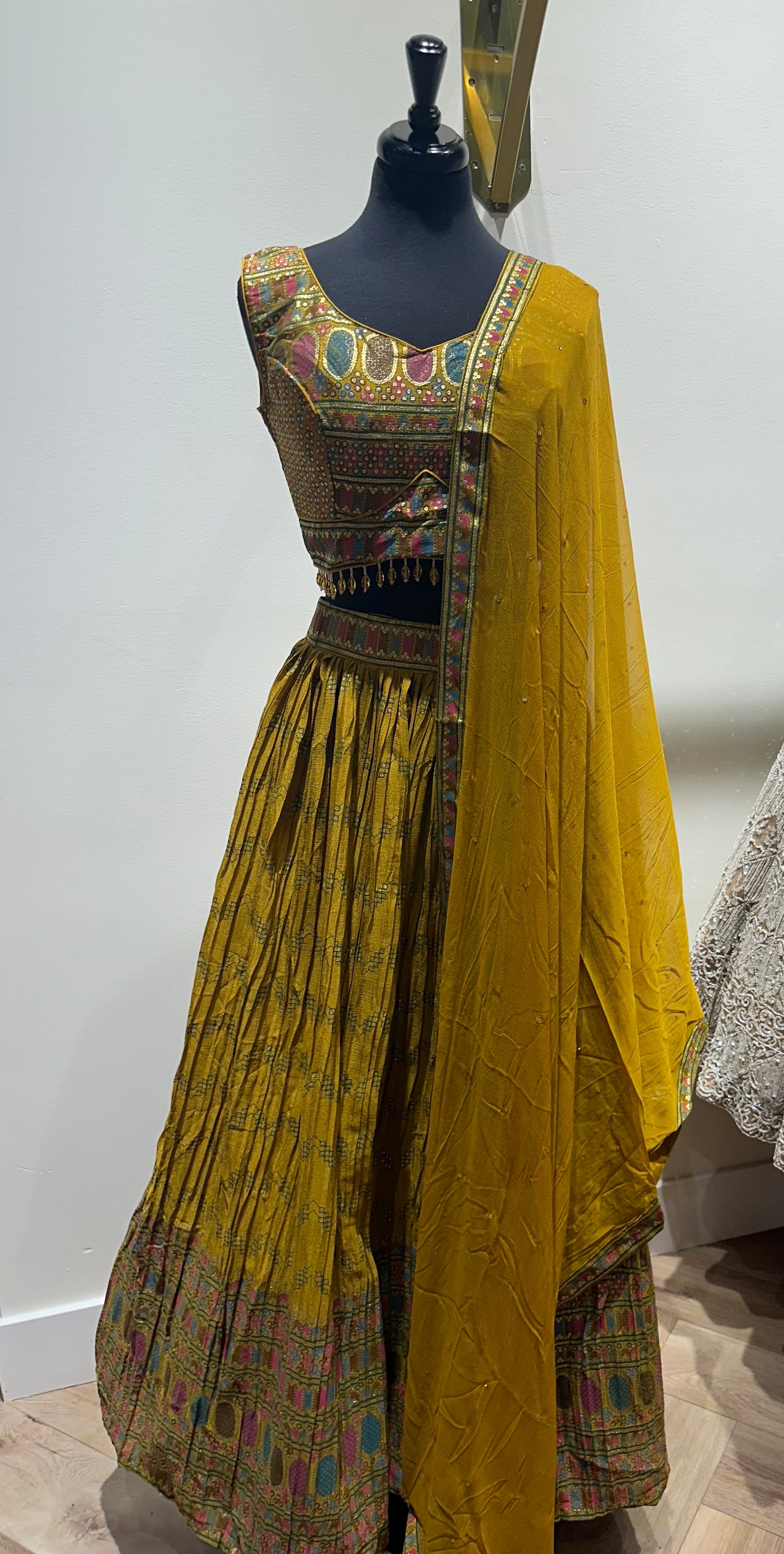 Printed Lehenga with Multi color Blouse