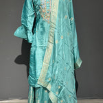 Sharara Suit with Neck Embroidery