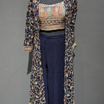 Crop top with Sharara & Cape Aesthetic Embroidery