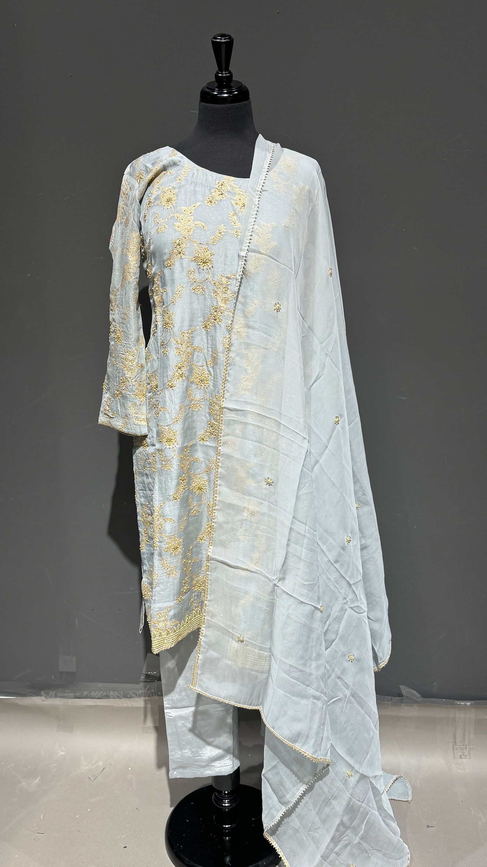 Exquisite Banarasi Suit with Handcrafted Embellishments