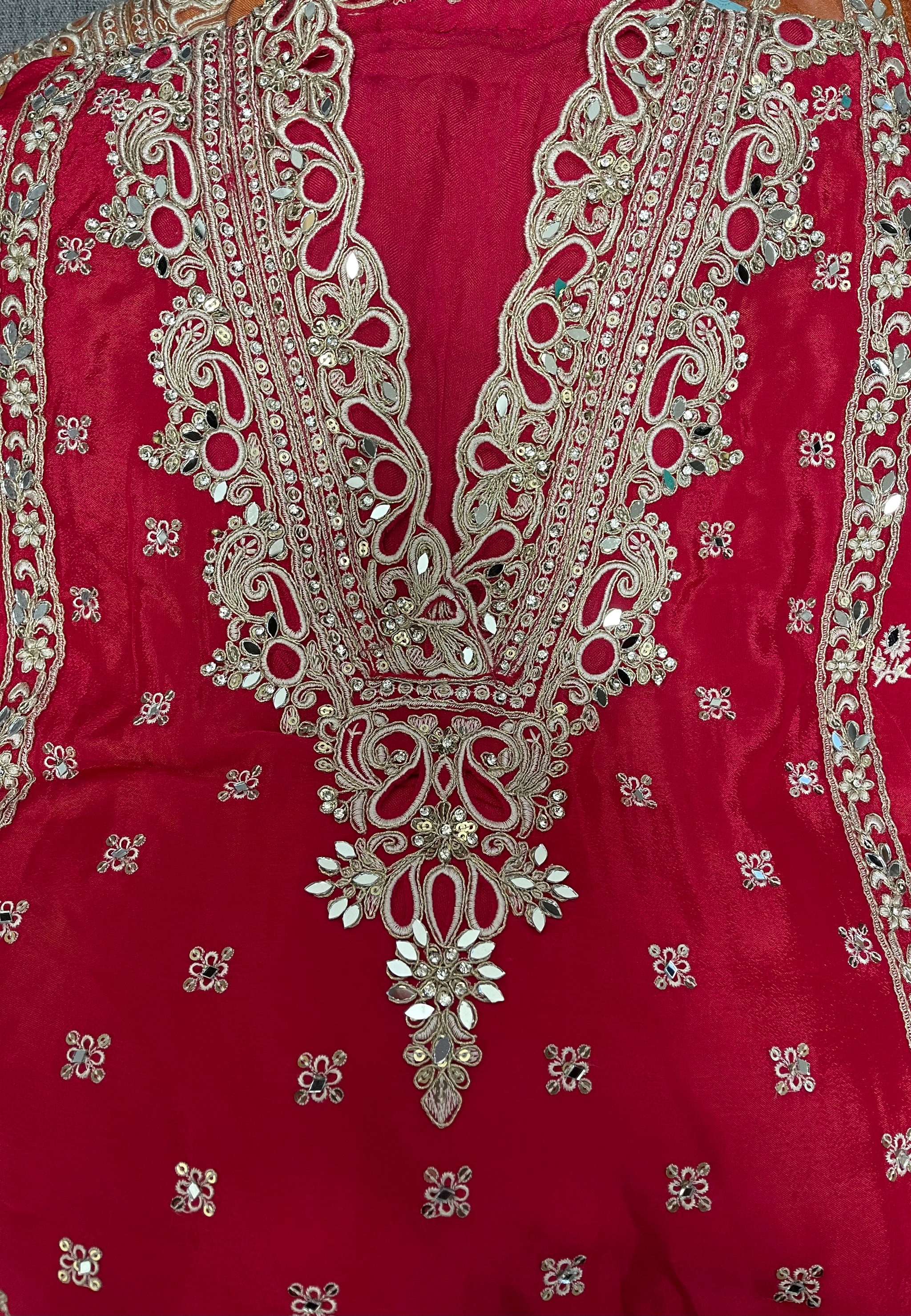 Stunning Cut-Work Pakistani Style Plazzo Suit