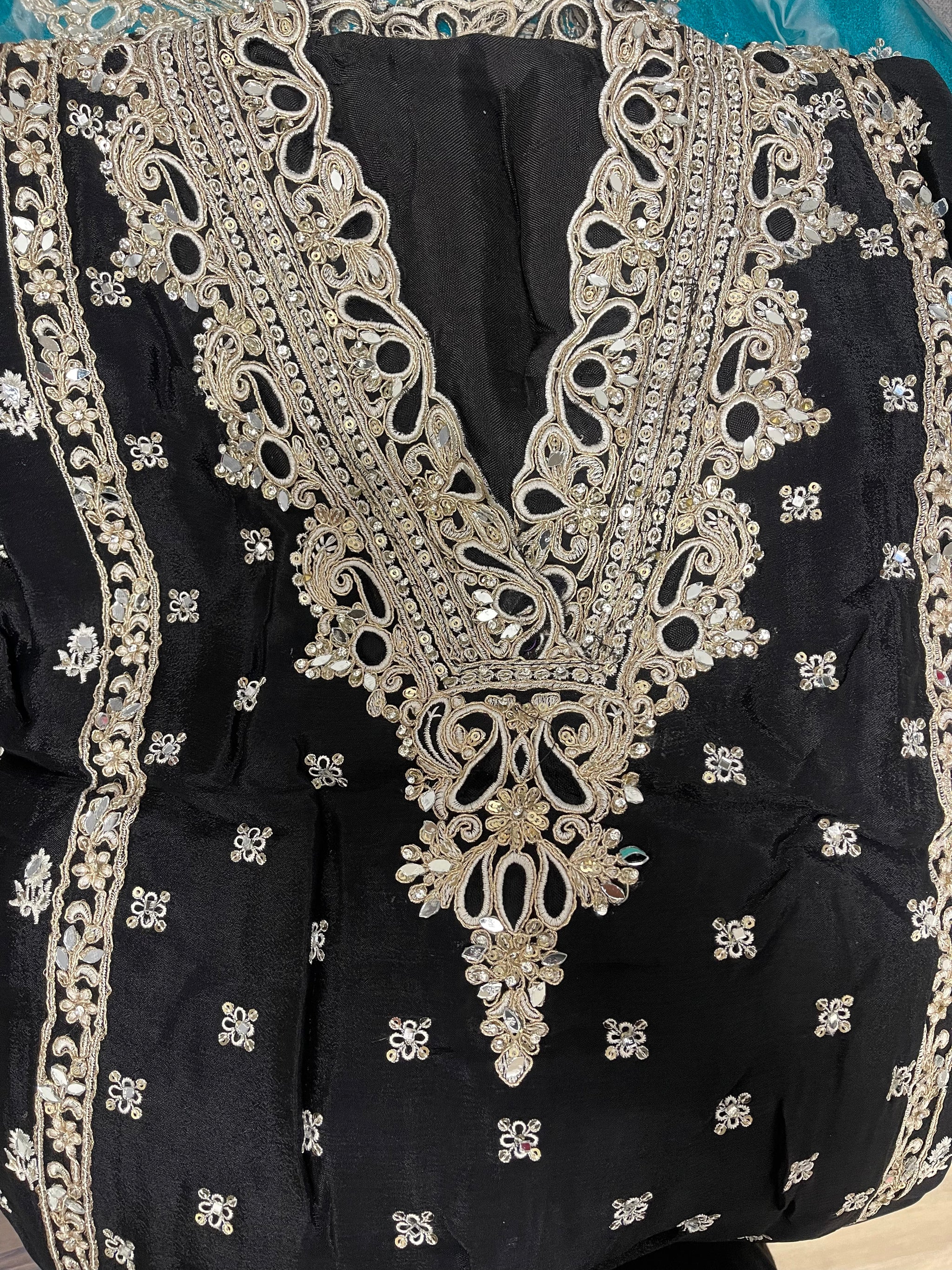 Stunning Cut-Work Pakistani Style Plazzo Suit