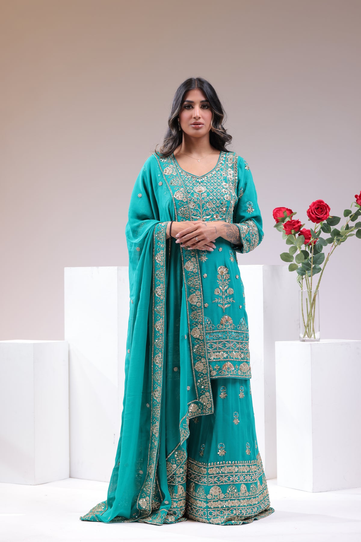 Heavy Work Sharara Suit