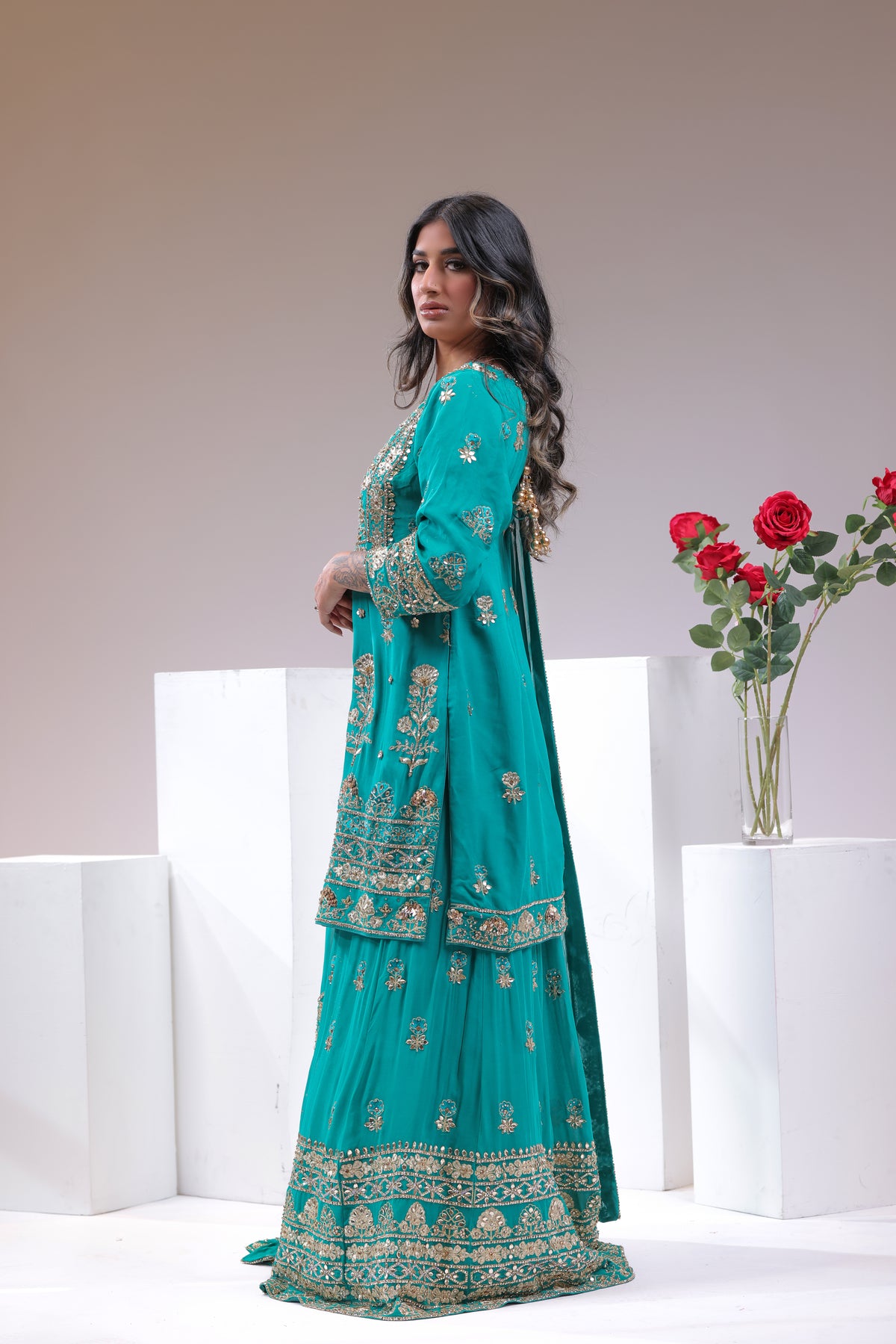 Heavy Work Sharara Suit