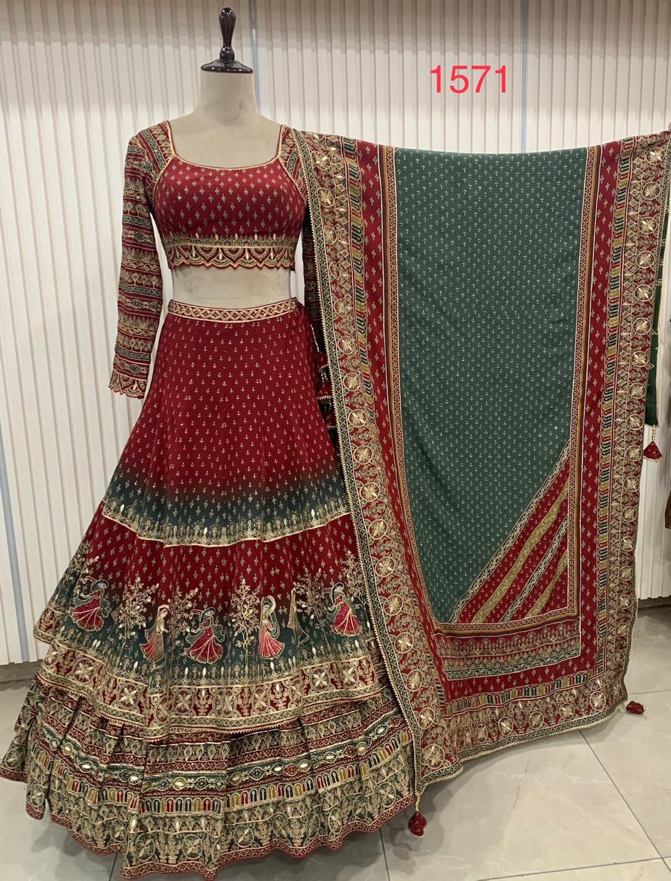 Alluring Double Layered Banarsi Lehenga