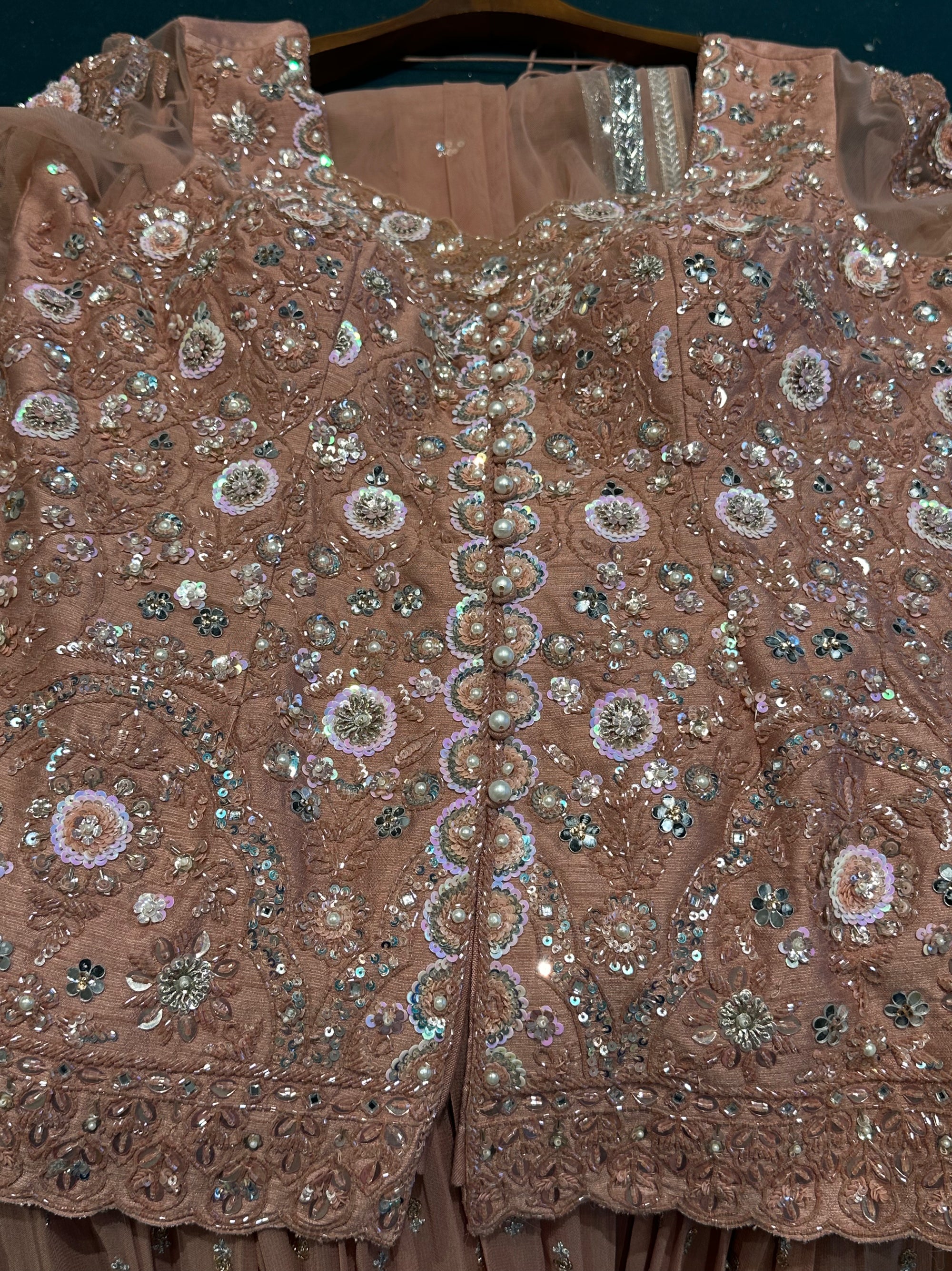 Shirt Embellished Lehenga with Net Dupatta