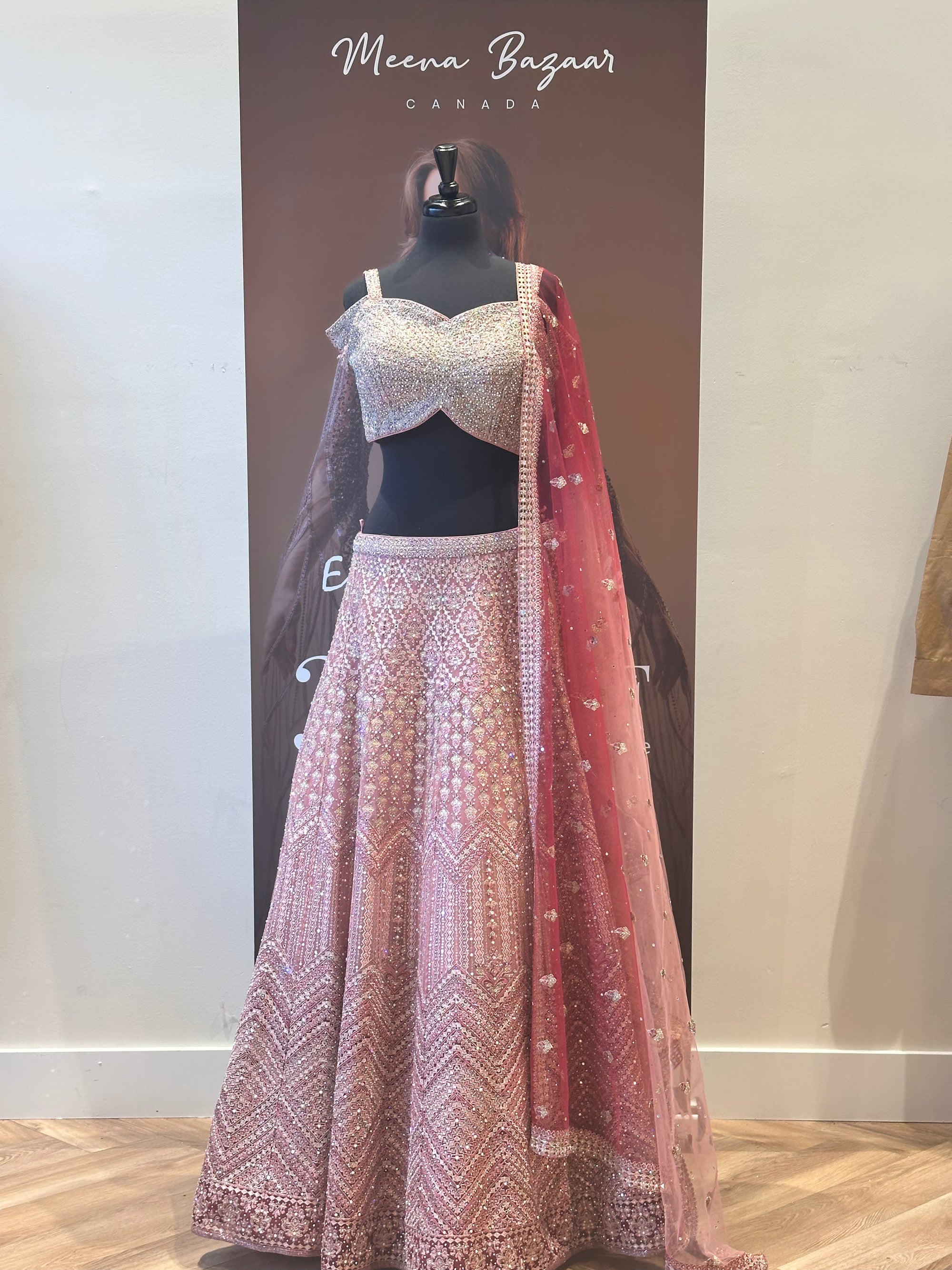 Thread Work Ombré Lehenga