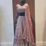 Pink Thread Work Ombré Lehenga