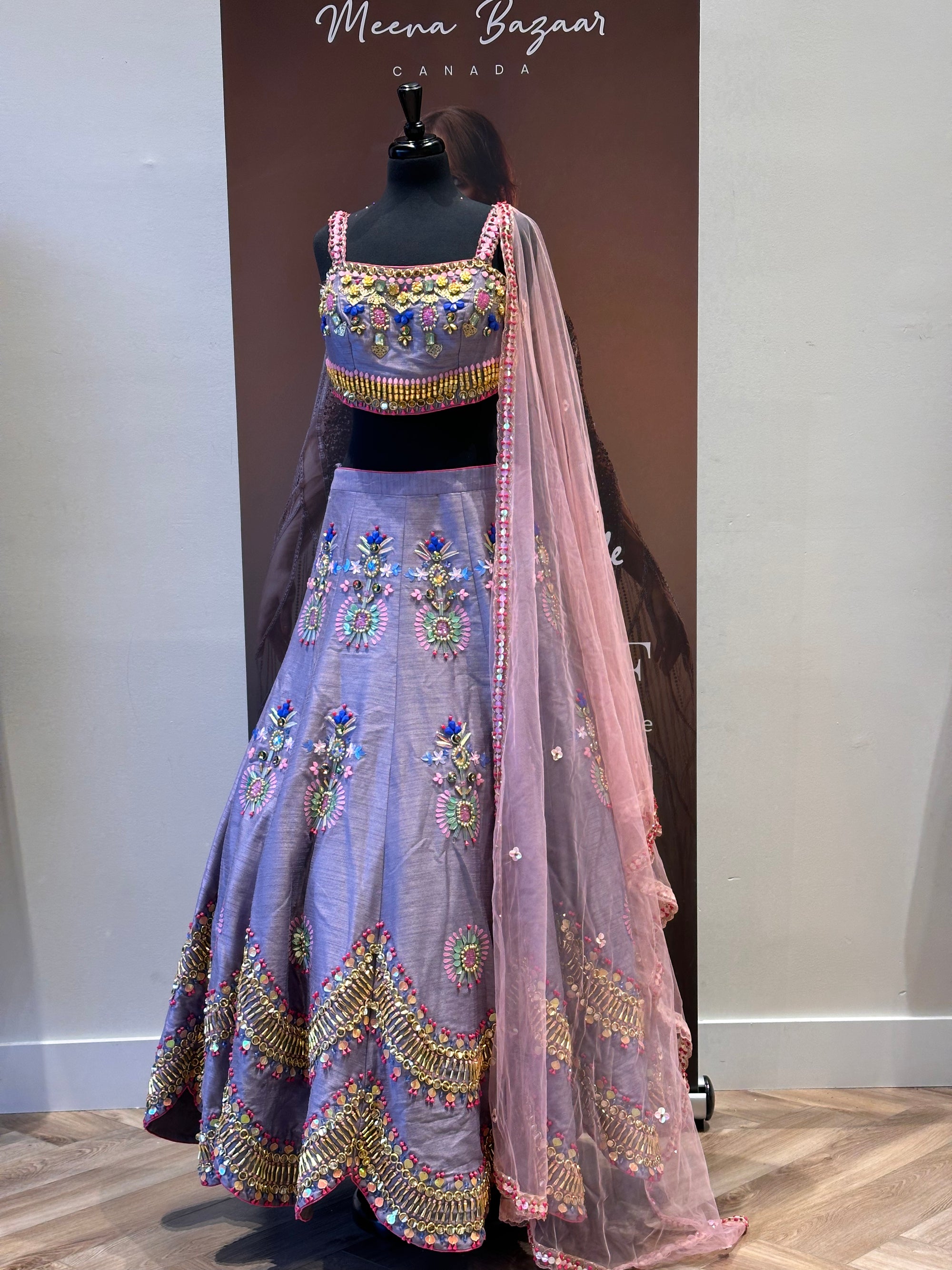 Dusty Mauve Beads Lehenga