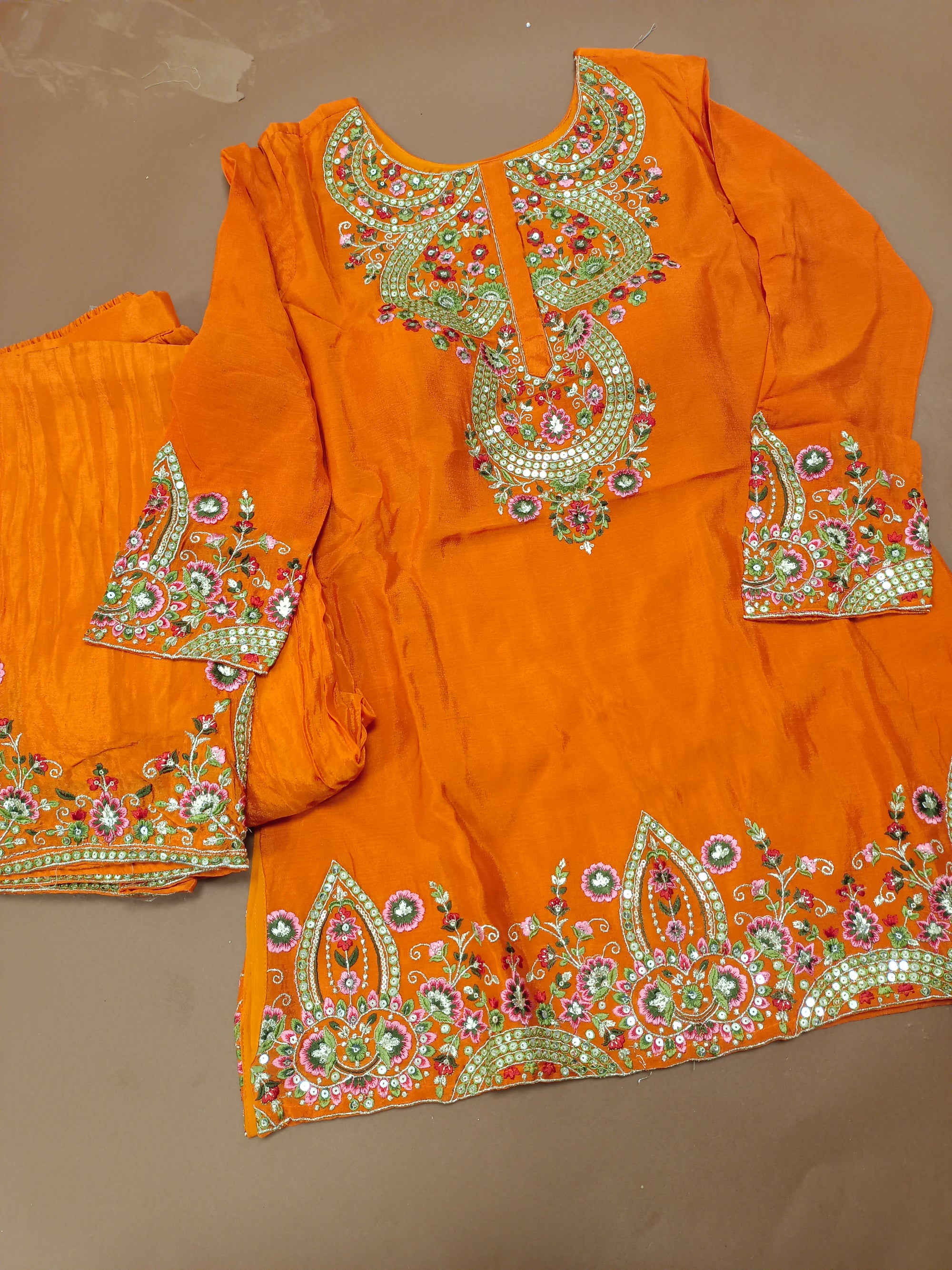 Thread Embroidered Sharara Suit