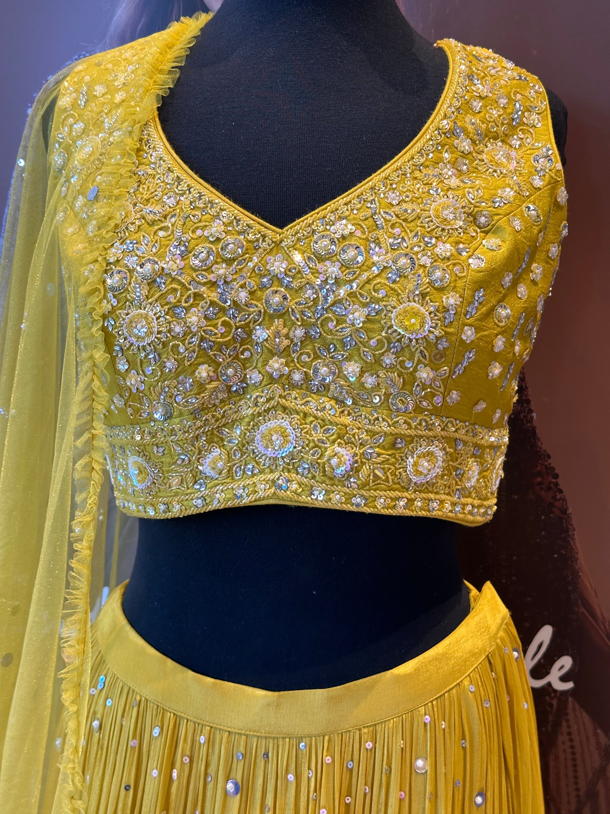 Summer Bright Lehenga With Net Dupatta