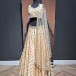 Mirror Work Sleeveless Lehenga