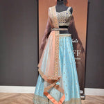 Exquisite three-tone Mirror Embellished Lehenga