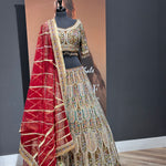 Thread embroidery Lehenga