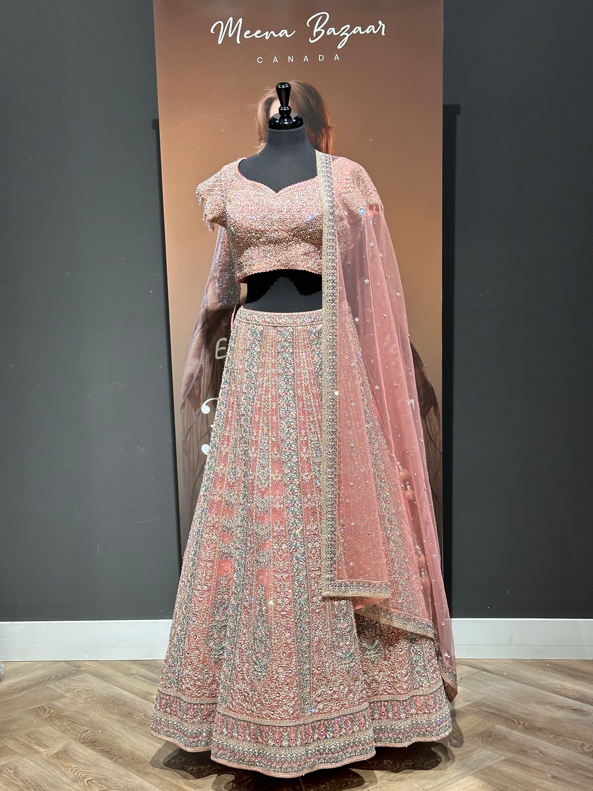 Blue pink ghagra choli hot sale