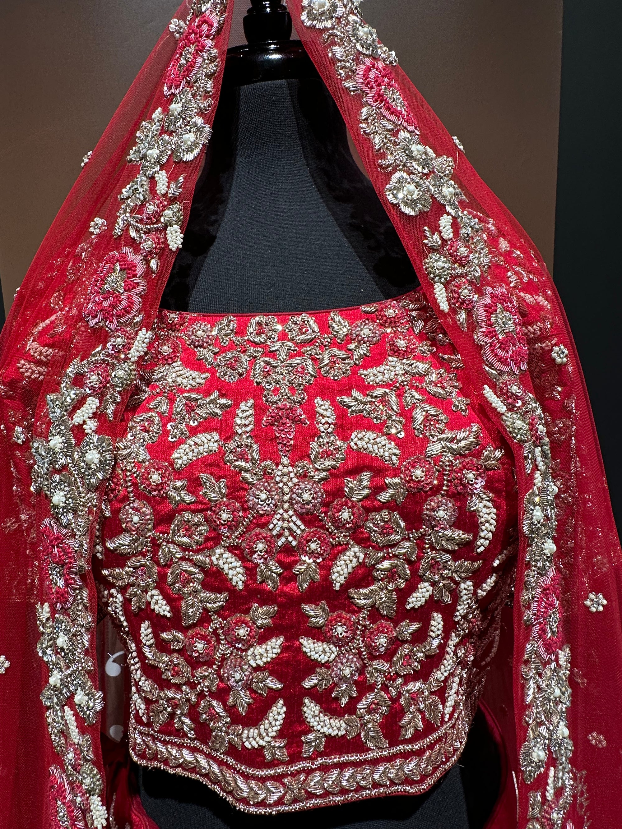 Red Bridal Lehenga