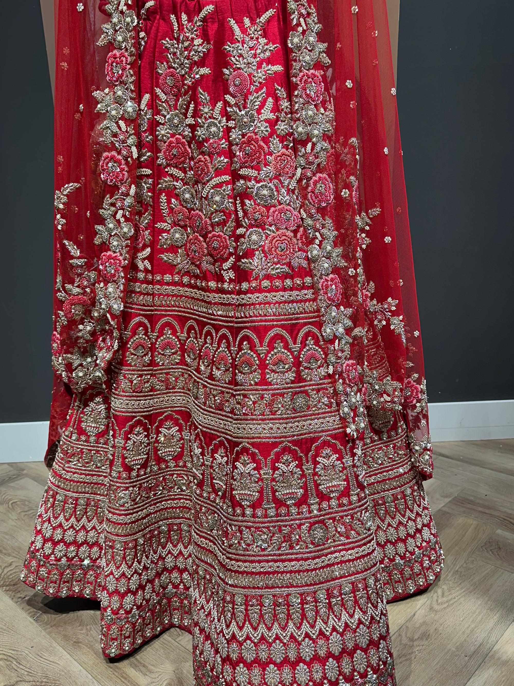 Red Bridal Lehenga