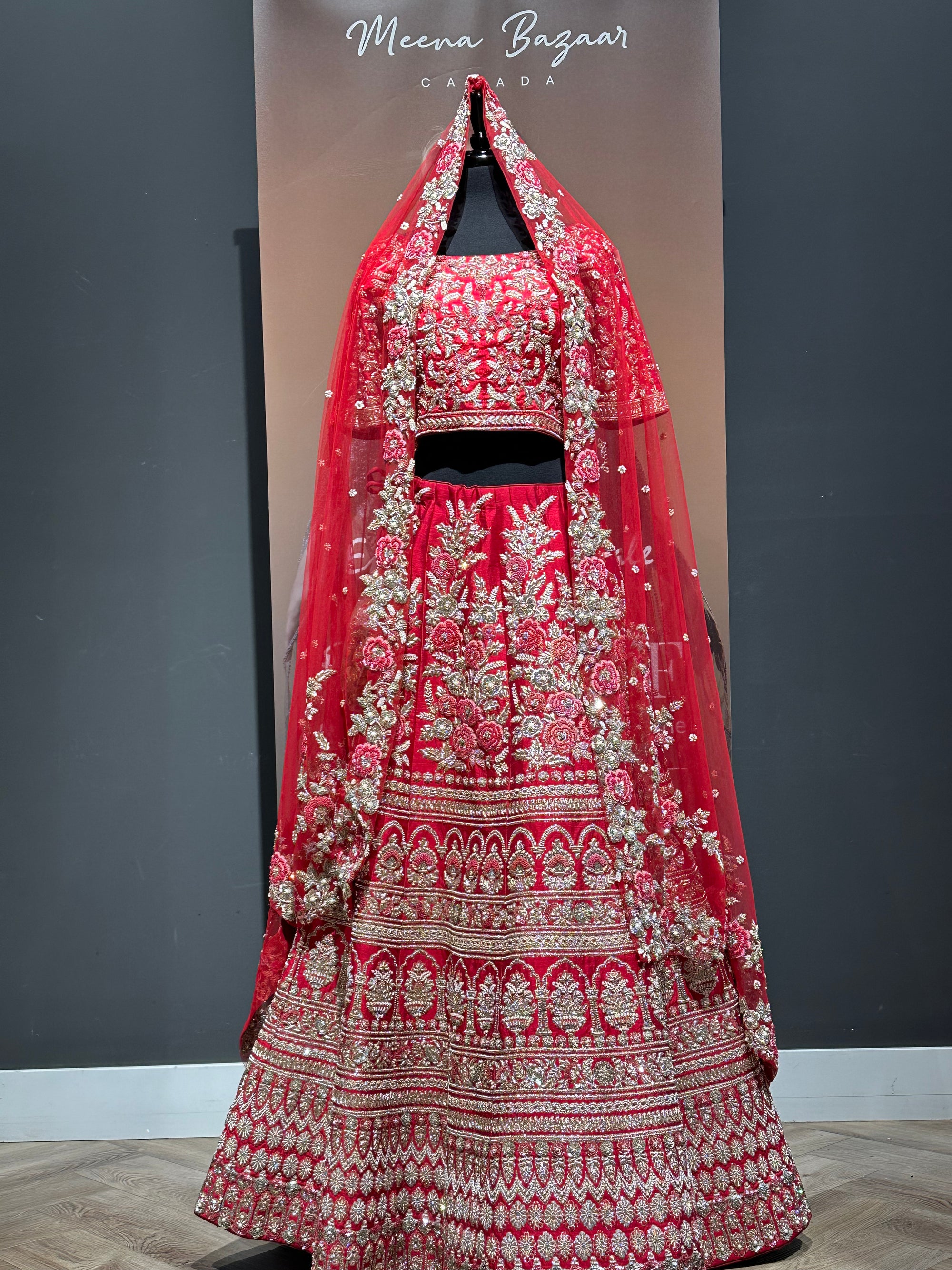 Red Bridal Lehenga