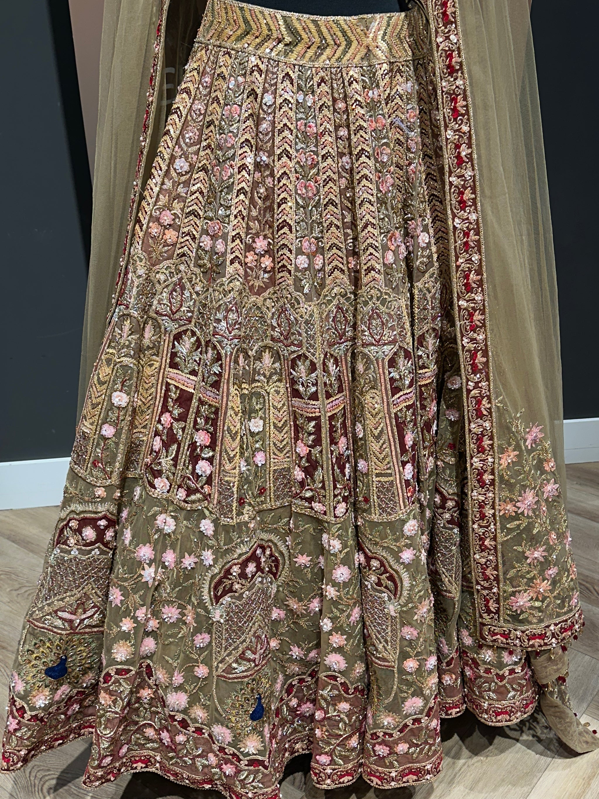 Dusty Brown Bridal Lehenga