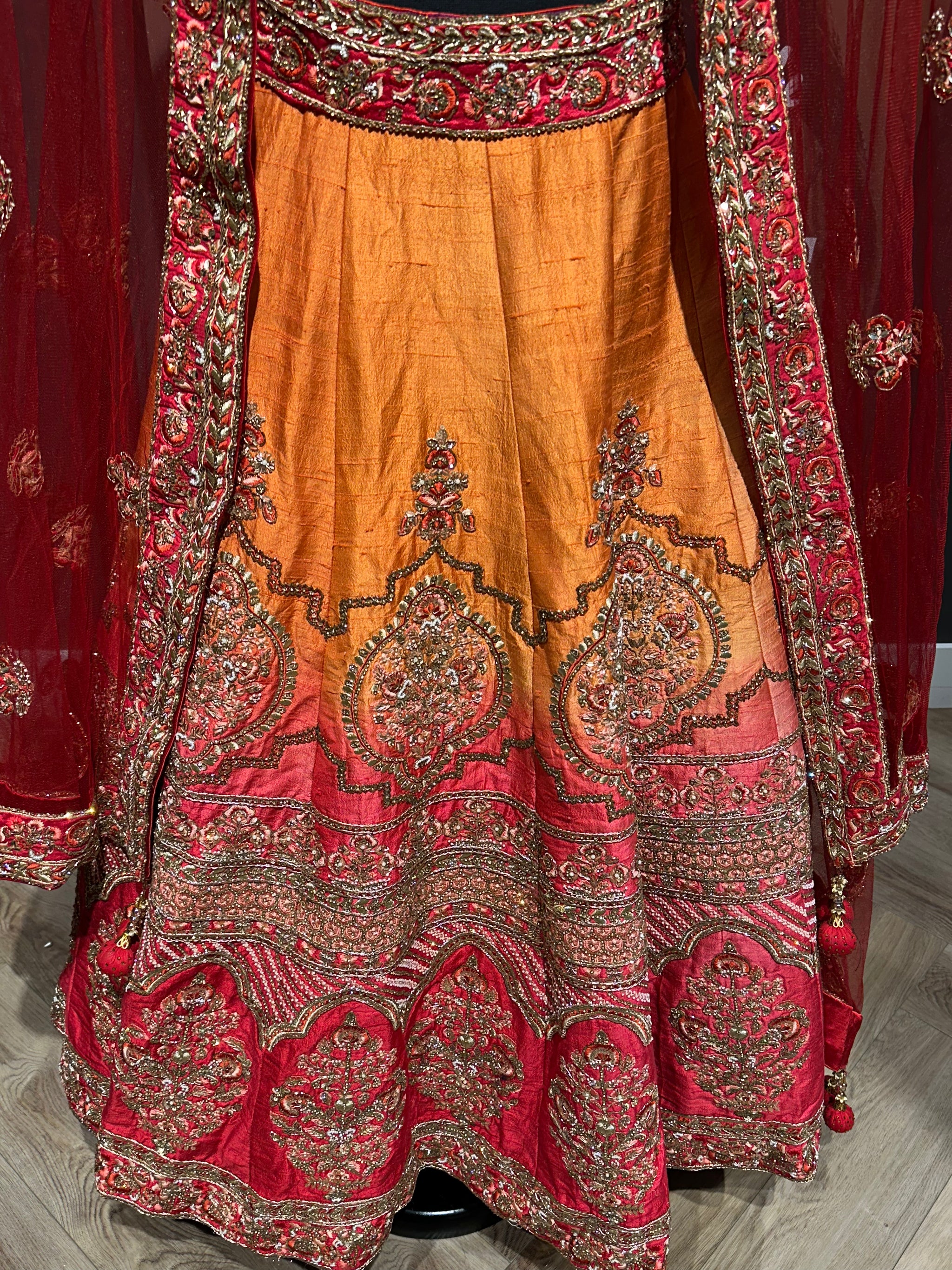 Two tone Bridal Lehenga