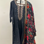 Floral print Banarsi Dupatta Pant Suit